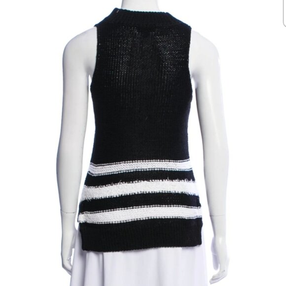 RAG BONE'DINA STRIPE CHUNKY KNIT SLEEVELESS TOP - Picture 7 of 15